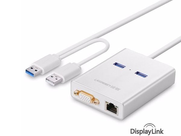 Bộ chia 2 cổng USB 3.0 - USB sang VGA RJ45 LAN gigabit Ugreen 40242 - Phụ Kiện Điện Tử Việt Nam
