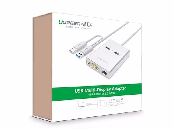 Bộ chia 2 cổng USB 3.0 - USB sang VGA RJ45 LAN gigabit Ugreen 40242 - Phụ Kiện Điện Tử Việt Nam