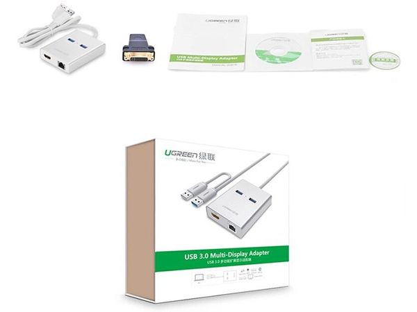 Bộ chia USB 3.0 2 port - USB 3.0 ra HDMI 1080P LAN RJ45 gigabit Ugreen 40255 - Phụ Kiện Điện Tử Việt Nam