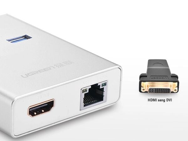 Bộ chia USB 3.0 2 port - USB 3.0 ra HDMI 1080P LAN RJ45 gigabit Ugreen 40255 - Phụ Kiện Điện Tử Việt Nam