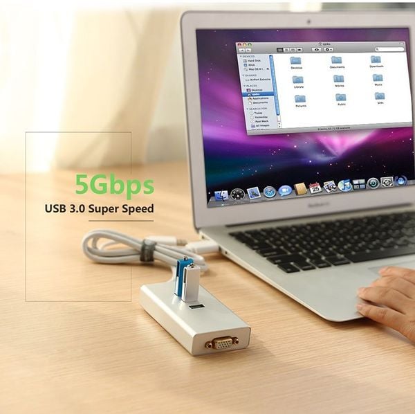 Bộ chia USB 3.0 3 port - USB 3.0 ra VGA 1080P Ugreen 40256 - Phụ Kiện Điện Tử Việt Nam