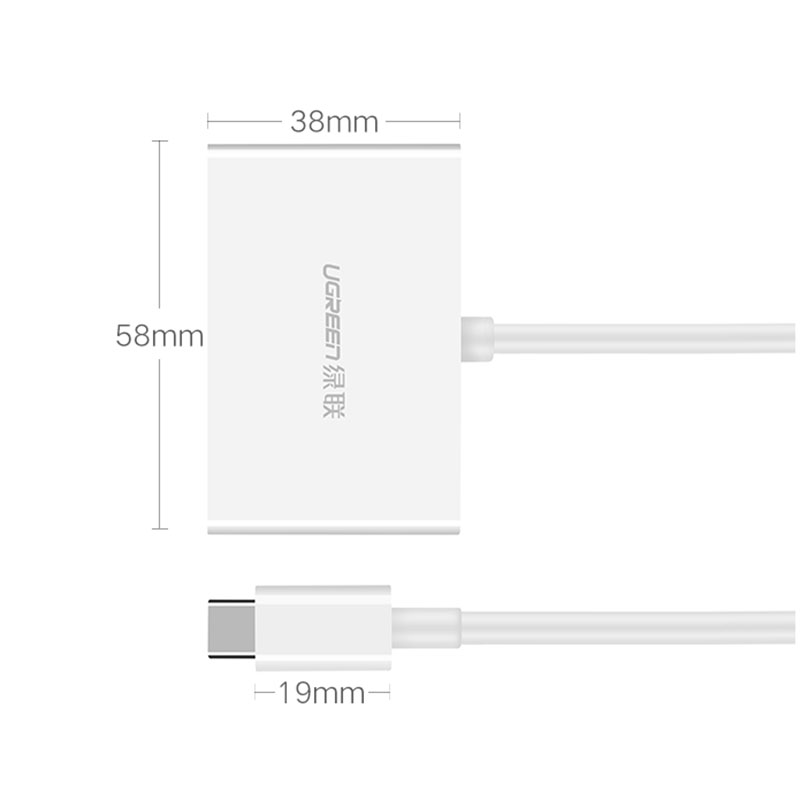USB type-C to HDMI VGA 15Cm hỗ trợ 1080P 4K30Hz UGREEN 50509 - Phụ Kiện Điện Tử Việt Nam