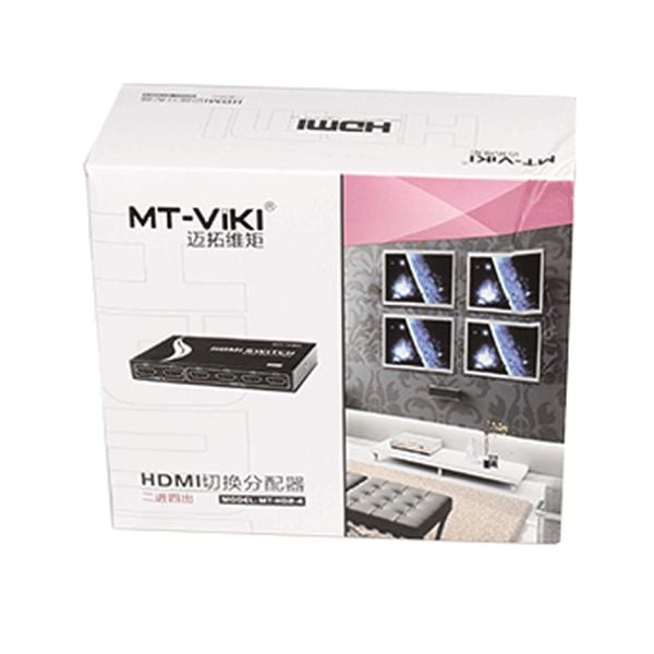 Bộ chia HDMI 2 vào 4 ra full HD 1080P có điều khiển MT-VIKI MT-HD2-4 - Phụ Kiện Điện Tử Việt Nam