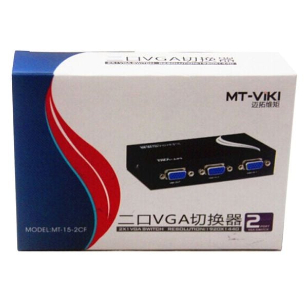 Switch VGA 2 Port - Chuyển mạch 2 CPU ra 1 màn hình MT-VIKI MT-15-2CF - Phụ Kiện Điện Tử Việt Nam