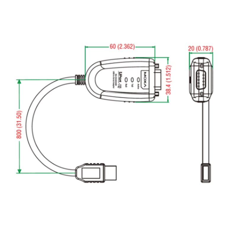 usb to rs232 moxa uport 1110