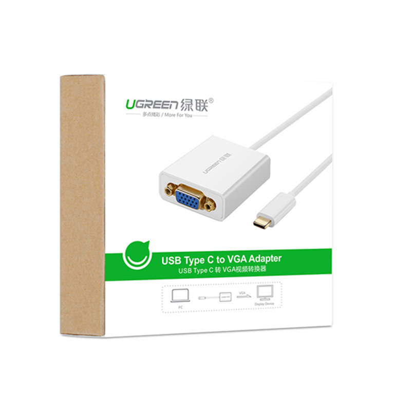 USB-C ra VGA 1080P 15Cm Ugreen 20586 - Phụ Kiện Điện Tử Việt Nam
