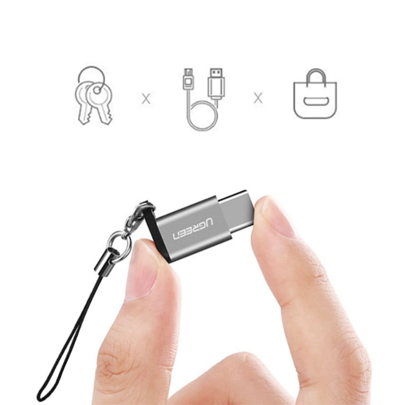 dau chuyen micro usb sang usb type-c ugreen 40945