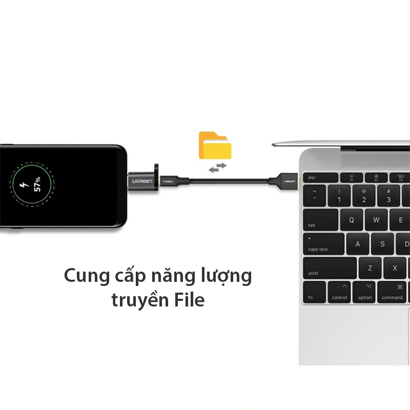 dau chuyen micro usb sang usb type-c ugreen 40945