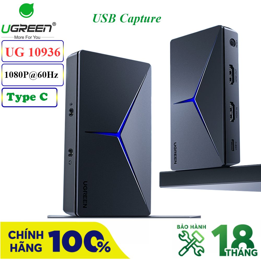 Thiêt bị ghi hình livestream qua cổng USB type C, USB capture HDMI Ugreen 10936 - Phụ Kiện Điện Tử Việt Nam