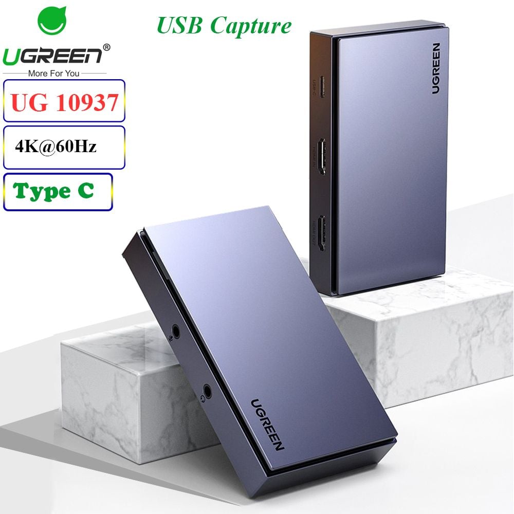 Thiết bị ghi hình 4K hỗ trợ livestream qua cổng USB type C, USB capture HDMI Ugreen 10937 - Phụ Kiện Điện Tử Việt Nam