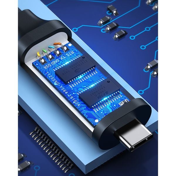 Cáp lập trình console USB - Type C RJ45 dài 1.5m chíp FTDI UGREEN 80186 - Phụ Kiện Điện Tử Việt Nam
