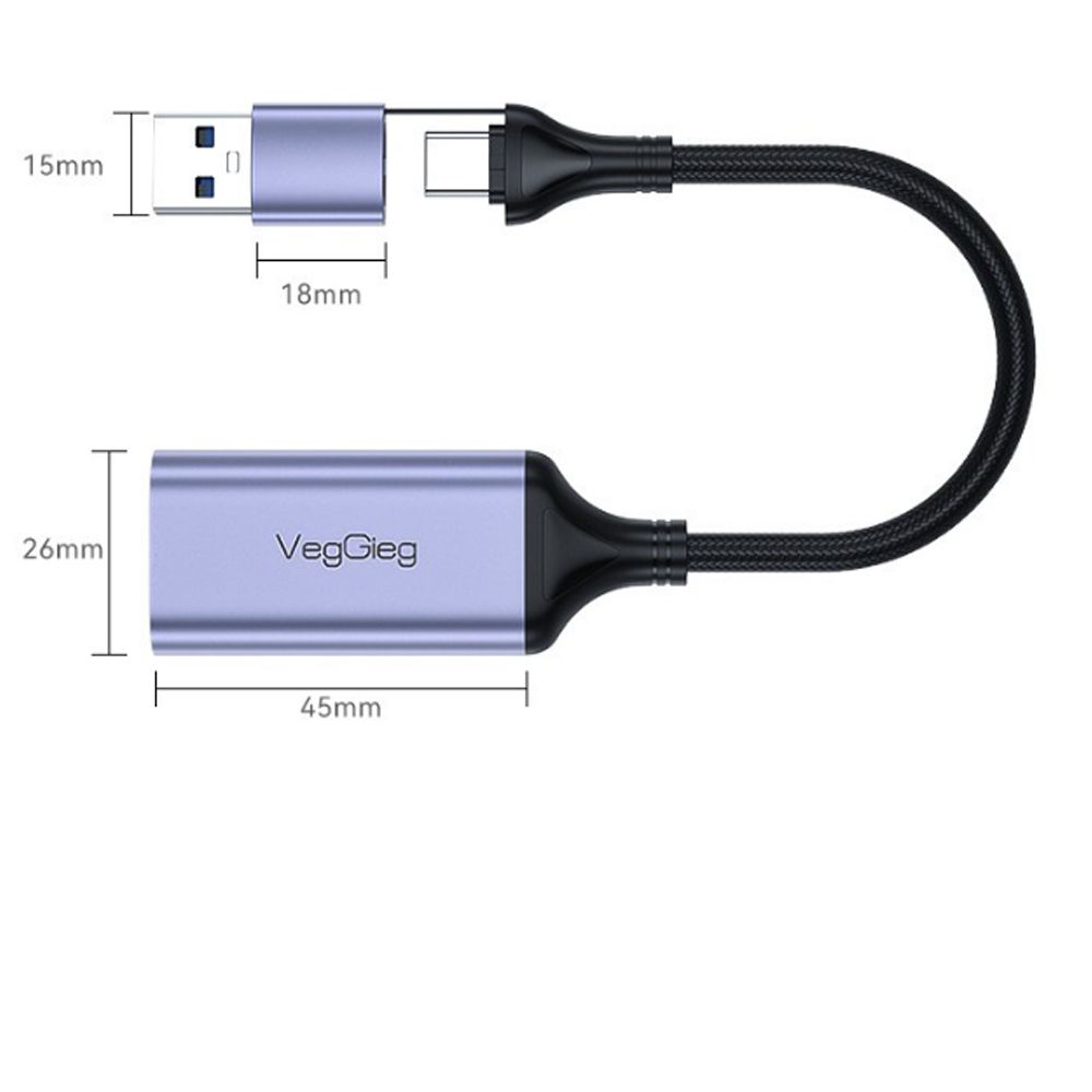 USB ghi hình live streaming HDMI chuẩn full HD 1080P@60Hz VEGGIEG V-Z632 - Phụ Kiện Điện Tử Việt Nam