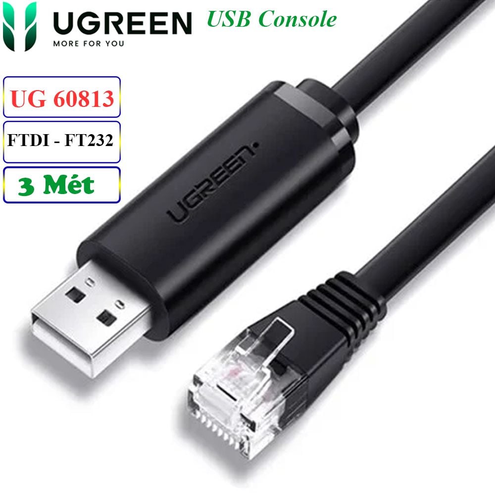 Cáp USB sang R45 - Cáp USB console điều khiển wifi Cisco Tenda TP-Link 1.5 mét Ugreen 50773 - Phụ Kiện Điện Tử Việt Nam
