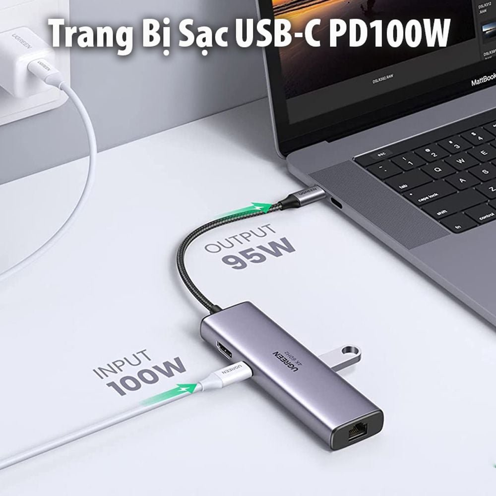 Bộ chuyển USB type C ra HDMI USB RJ45 thẻ nhớ 7 trong 1 Ugreen 60515 CM512 - Phụ Kiện Điện Tử Việt Nam