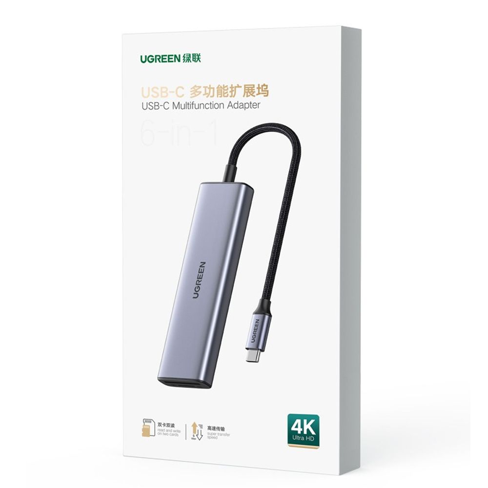 Bộ chuyển USB type C ra HDMI USB RJ45 thẻ nhớ 7 trong 1 Ugreen 60515 CM512 - Phụ Kiện Điện Tử Việt Nam