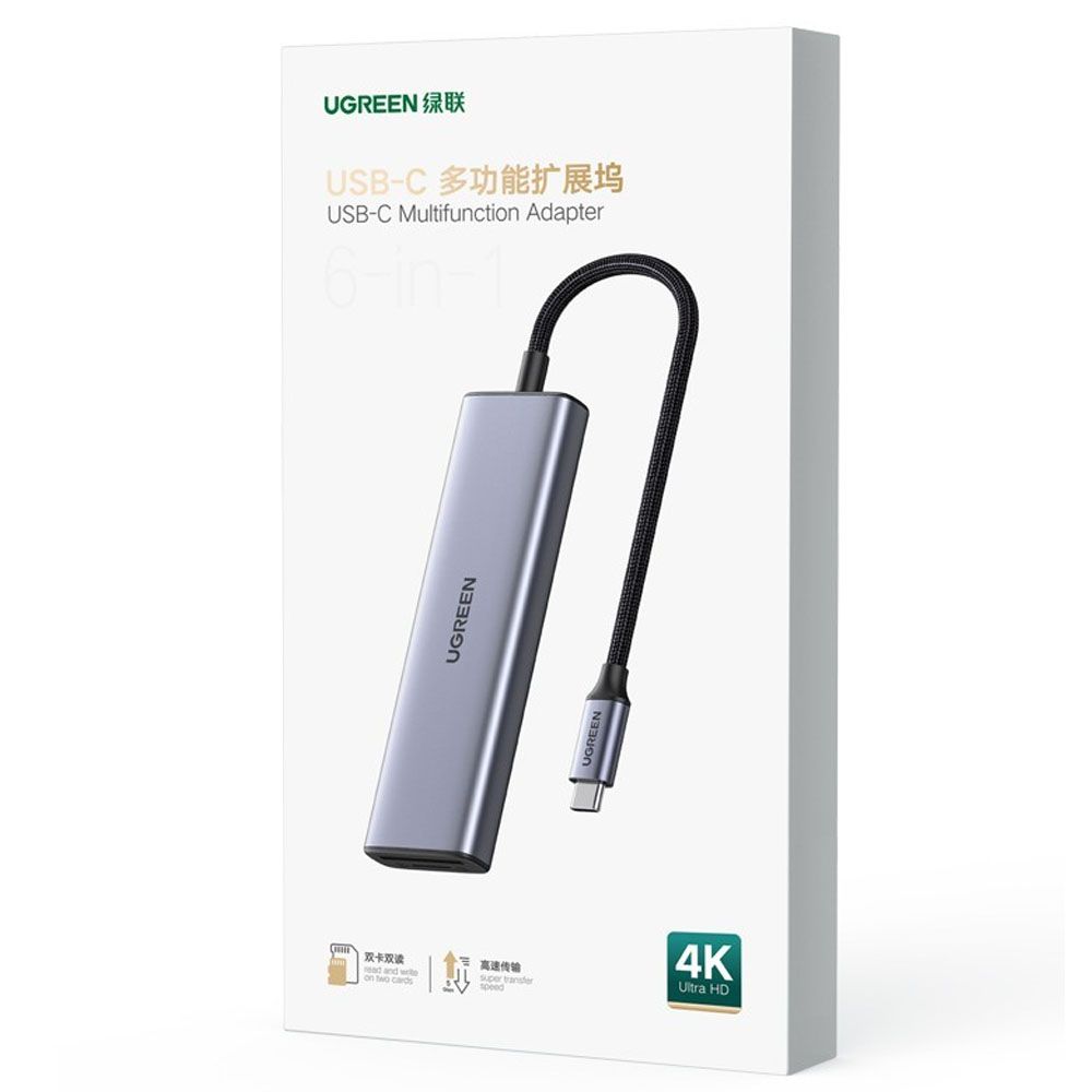 Bộ chuyển USB type C ra HDMI 4K@60Hz 3 USB 3.0 đọc thẻ nhớ Ugreen CM511 60383 - Phụ Kiện Điện Tử Việt Nam