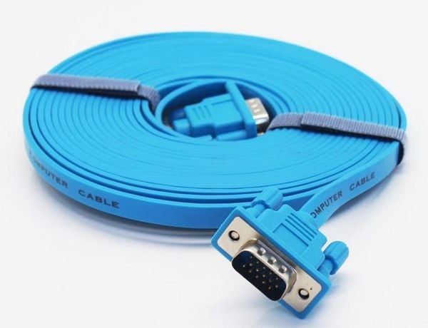 Cáp VGA 3+6 mỏng dẹt full HD1080P mạ vàng 24K DTECH 1.8M 3M 5M 10M 15M 20M - Phụ Kiện Điện Tử Việt Nam