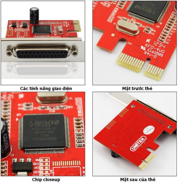 Card chuyển đổi PCI-E to LPT DB25 Unitek Y-7507 - Phụ Kiện Điện Tử Việt Nam