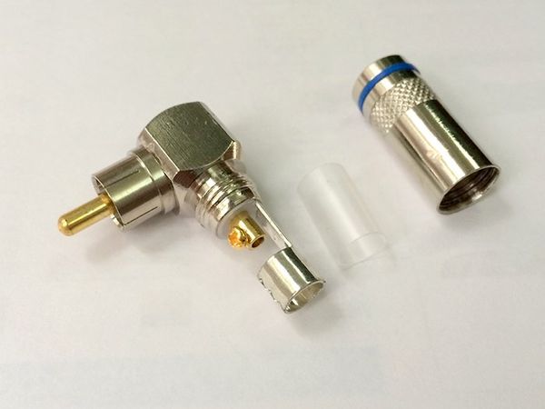 Đầu bấm jack cắm audio video AV RCA cong vuông góc (1 chiếc) - Phụ Kiện Điện Tử Việt Nam