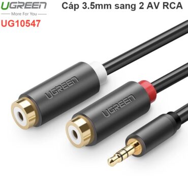 Cáp Audio 3.5mm Male to 2RCA Female 0.2m Ugreen mạ vàng 24K 10547 - Phụ Kiện Điện Tử Việt Nam