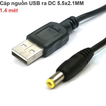 Cáp nguồn DC USB ra chân nguồn 5.5x2.1mm 1.4 mét - Phụ Kiện Điện Tử Việt Nam