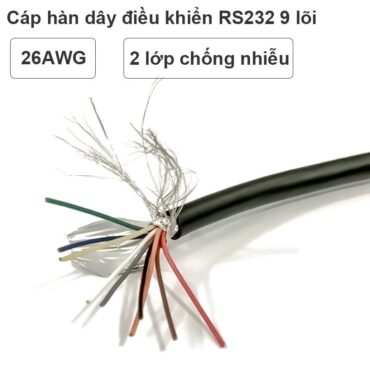 Cáp hàn dây tín hiệu điều khiển RS232 DB9 lõi đồng mạ thiếc 26AWG - Phụ Kiện Điện Tử Việt Nam