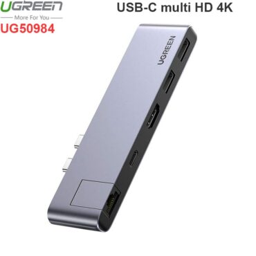 USB-C Macbook Pro ra HDMI 4K LAN 1Gbps USB HUB 2 port sạc PD100W Ugreen 50984 - Phụ Kiện Điện Tử Việt Nam