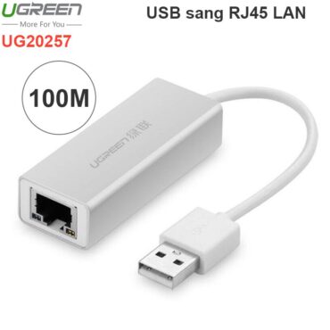 USB 2.0 to LAN 100MB Ugreen 20257 vỏ nhôm - Phụ Kiện Điện Tử Việt Nam