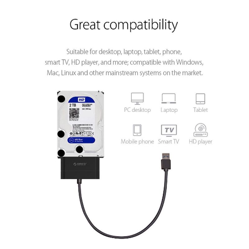 USB 3.0 sang SATA đọc dữ liệu HDD SSD 2.5 Orico 20UTS - Phụ Kiện Điện Tử Việt Nam