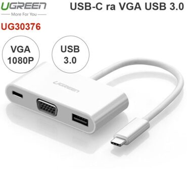 USB-C ra VGA 1080P USB 3.0 Ugreen 30376 - Phụ Kiện Điện Tử Việt Nam