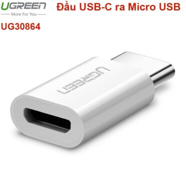 Đầu chuyển USB-C dương ra Micro USB âm UGREEN 30864 | 30865 (màu trắng/đen) - Phụ Kiện Điện Tử Việt Nam