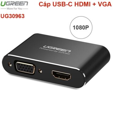 Bộ kết nối iPhone Macbook điện thoại Android ra Tivi VGA + HDMI Ugreen 30963 - Phụ Kiện Điện Tử Việt Nam