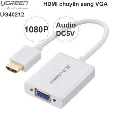 HDMI sang VGA Audio Ugreen 40212 có hỗ trợ cấp nguồn - Phụ Kiện Điện Tử Việt Nam