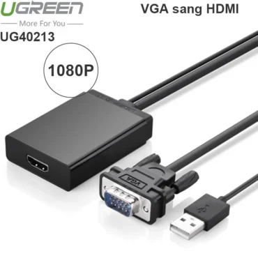 VGA sang HDMI full HD1080P 1 mét Ugreen 40213 - Phụ Kiện Điện Tử Việt Nam