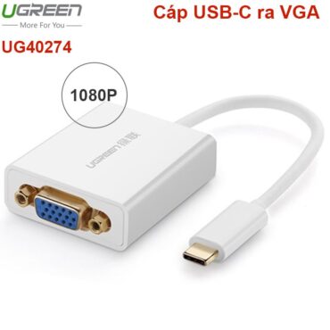 USB-C ra VGA 1080P 15Cm Ugreen 40274 - Phụ Kiện Điện Tử Việt Nam