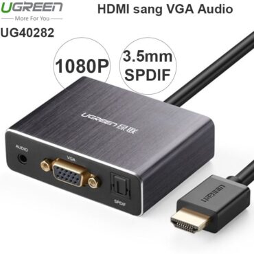 HDMI to VGA Audio 3.5mm Audio quang SPDIF 5.1 Ugreen 40282 có hỗ trợ nguồn - Phụ Kiện Điện Tử Việt Nam