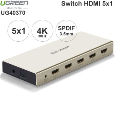 Switch 5x1 HDMI 4K 30Hz Audio SPDIF 3.5mm output Ugreen 40370 - Phụ Kiện Điện Tử Việt Nam