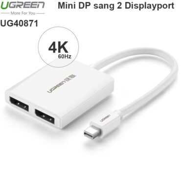 Mini displayport Thunderbolt ra 2 cổng Displayport UGREEN 40871 hỗ trợ 4K - Phụ Kiện Điện Tử Việt Nam