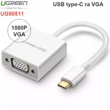 USB-C ra VGA 1080P 15Cm Ugreen 50511 - Phụ Kiện Điện Tử Việt Nam