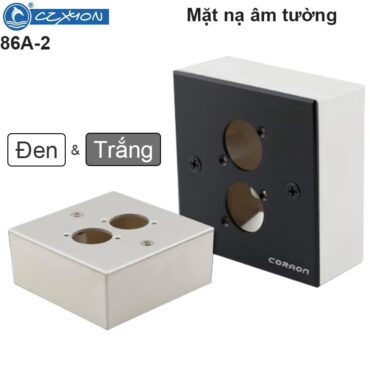 Mặt nạ ổ cắm 2 nhân cho đế âm tường âm sàn Coraon 86A-2-W | 86A-2-B (đen/trắng) - Phụ Kiện Điện Tử Việt Nam