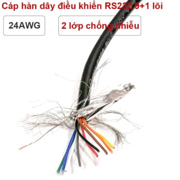 Cáp hàn dây tín hiệu điều khiển RS232 DB9 lõi đồng mạ thiếc 24AWG - Phụ Kiện Điện Tử Việt Nam