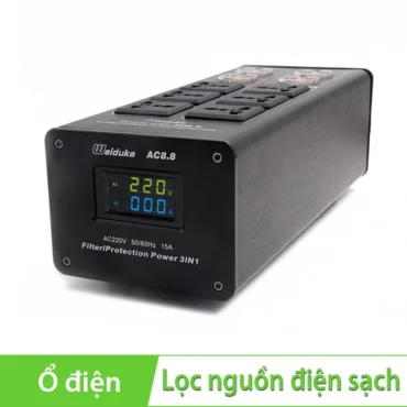 Ổ cắm lọc nguồn điện cho thiết âm thanh Hi-End Weiduka AC8.8 LED hiển thị Volt và Ampe - Phụ Kiện Điện Tử Việt Nam