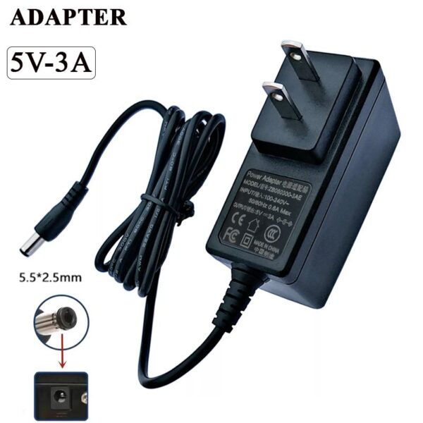 Bộ chuyển nguồn Adapter 5V-3A 15W chân 5.5*2.5mm ZB50300-3AE