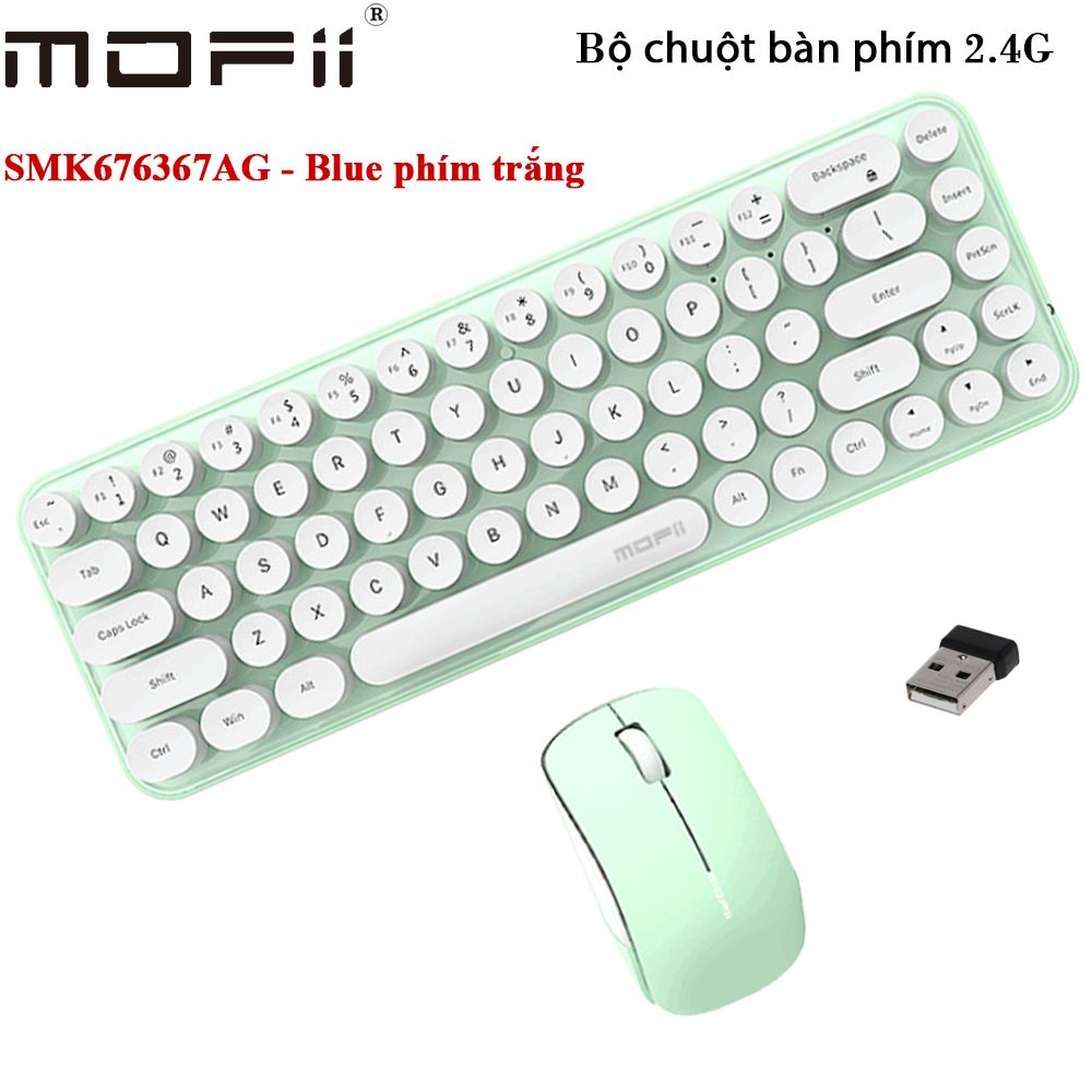 Bàn phím chuột không dây mofii SMK676367AG nhiều màu - Phụ Kiện Điện Tử Việt Nam
