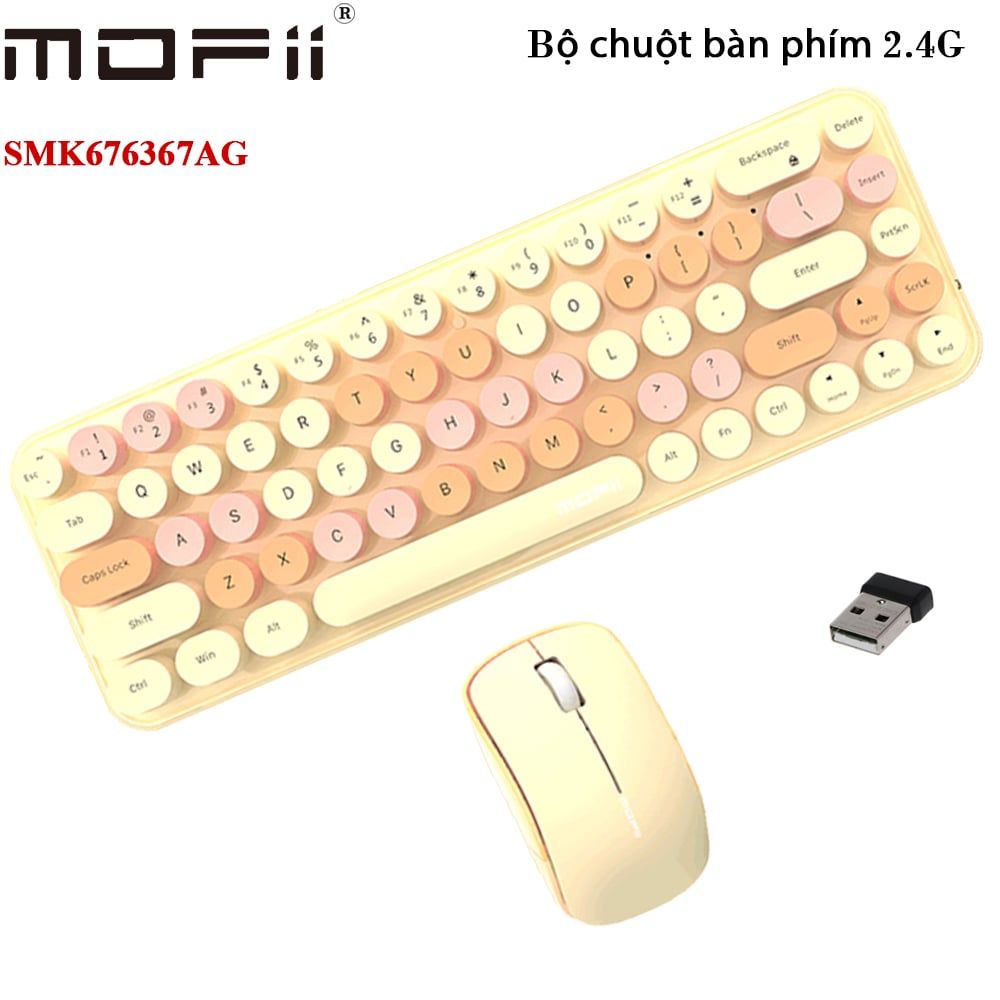 Bàn phím chuột không dây Mofii SMK676367AG phối nhiều màu - Phụ Kiện Điện Tử Việt Nam