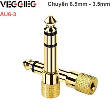 Đầu đổi âm thanh 6.35mm sang 3.5mm stereo Veggieg AU6-3 - Phụ Kiện Điện Tử Việt Nam