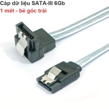 Cáp dữ liệu SATA III 6GB 1 mét 1 đầu thẳng 1 đầu bẻ góc trái - Phụ Kiện Điện Tử Việt Nam