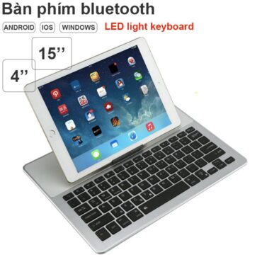 Bàn phím bluetooth rời có đèn LED cho Smartphone Tablet 4 đến 15'' kèm túi da đựng BOW BL-2088 - Phụ Kiện Điện Tử Việt Nam