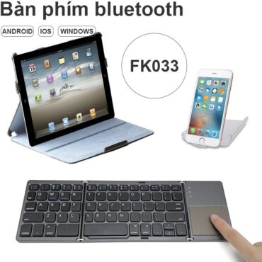 Bàn phím bluetooth gập lại cho Smartphone Máy tính bảng Laptop/PC có hỗ trợ di chuột BOW FK033 - Phụ Kiện Điện Tử Việt Nam