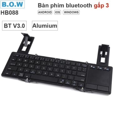 Bàn phím bluetooth không dây dạng gập 3 có di chuột touchpad BOW HB088 - Phụ Kiện Điện Tử Việt Nam